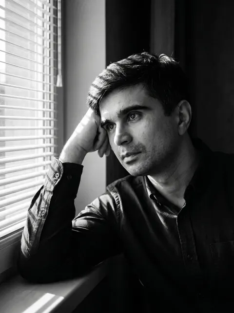 Moody Black and White Portrait