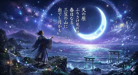 古典日本诗歌奇幻插画
