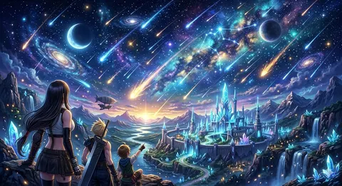 水瓶座流星雨插画