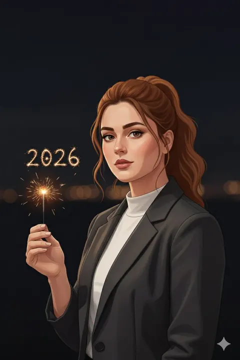 极简电影风 2026 新年肖像