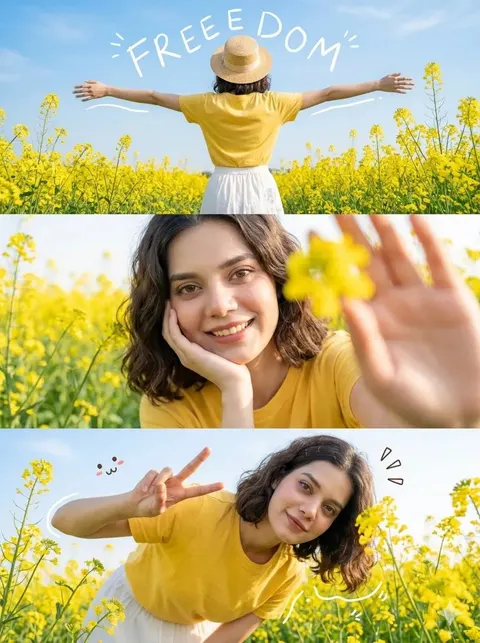 花海生活摄影与涂鸦构图