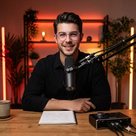 Cinematic Podcast Studio Portrait