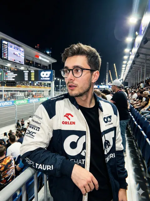 Hyper-Realistic Candid Night Race Photo with iPhone Flash Aesthetic