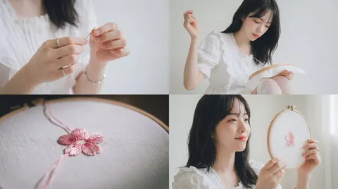 Cinematic Embroidery Scene Video
