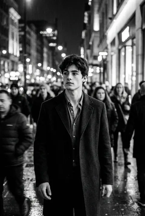 Black and White Cinematic Motion Portrait